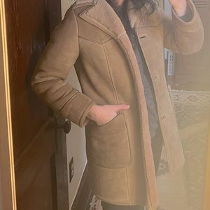 Vintage genuine shearling sheepskin coat